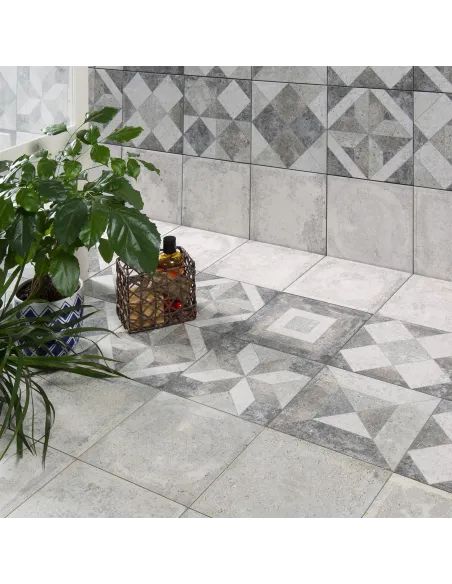 Cement effect artistic tiles Shopping Street 20,5x20,5 cm