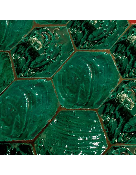 Artistic tiles Emotions green hexagon 20X23 cm