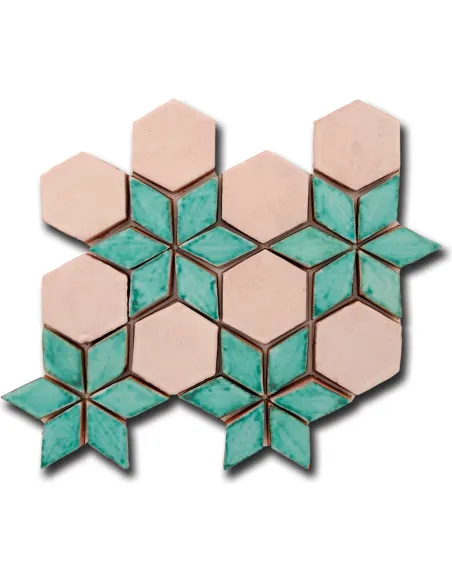 Mosaic tiles Le Miniature Fiori 1 on mesh 27,5X32,5 cm