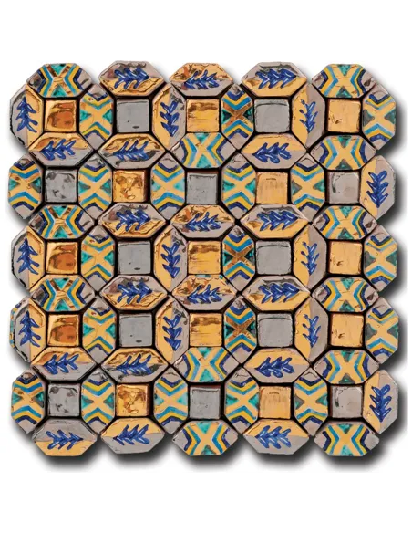 Mosaic tiles Le Miniature Decorazione 8 on mesh 26,5X26,5 cm