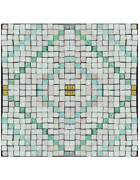 Carrelage Mosaïque Le Miniature Acquerelli 6 su rete 29,6X29,6 cm