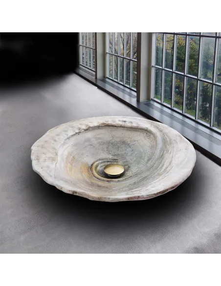 Handmade bathroom sink Mare D'oriente handmade in ceramika raku