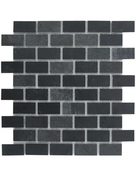 Carrelage Mosaïque Nero Tenue 2,5x5,2 sur trame 30x30 cm