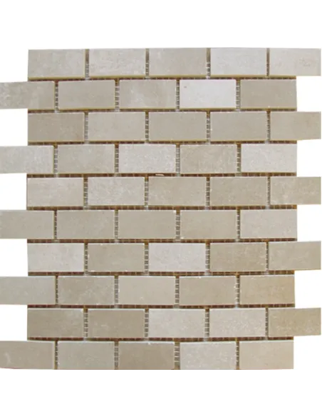 Carrelage Mosaïque Grigio Chiaro 2,5x5,2 cm sur trame 30x30 cm