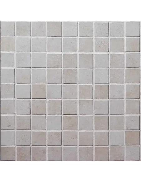 Carrelage Mosaïque Bianco Classico 3x3 cm sur trame 30x30 cm