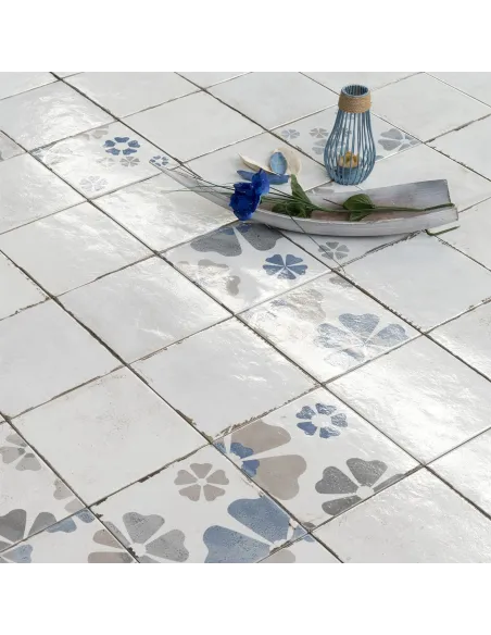 Carrelage décoratif Maioliche Italiane Bianco 20,5X20,5 cm