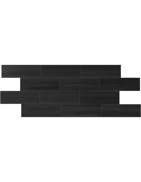 Black artistic tiles Laser Line 10x30 cm